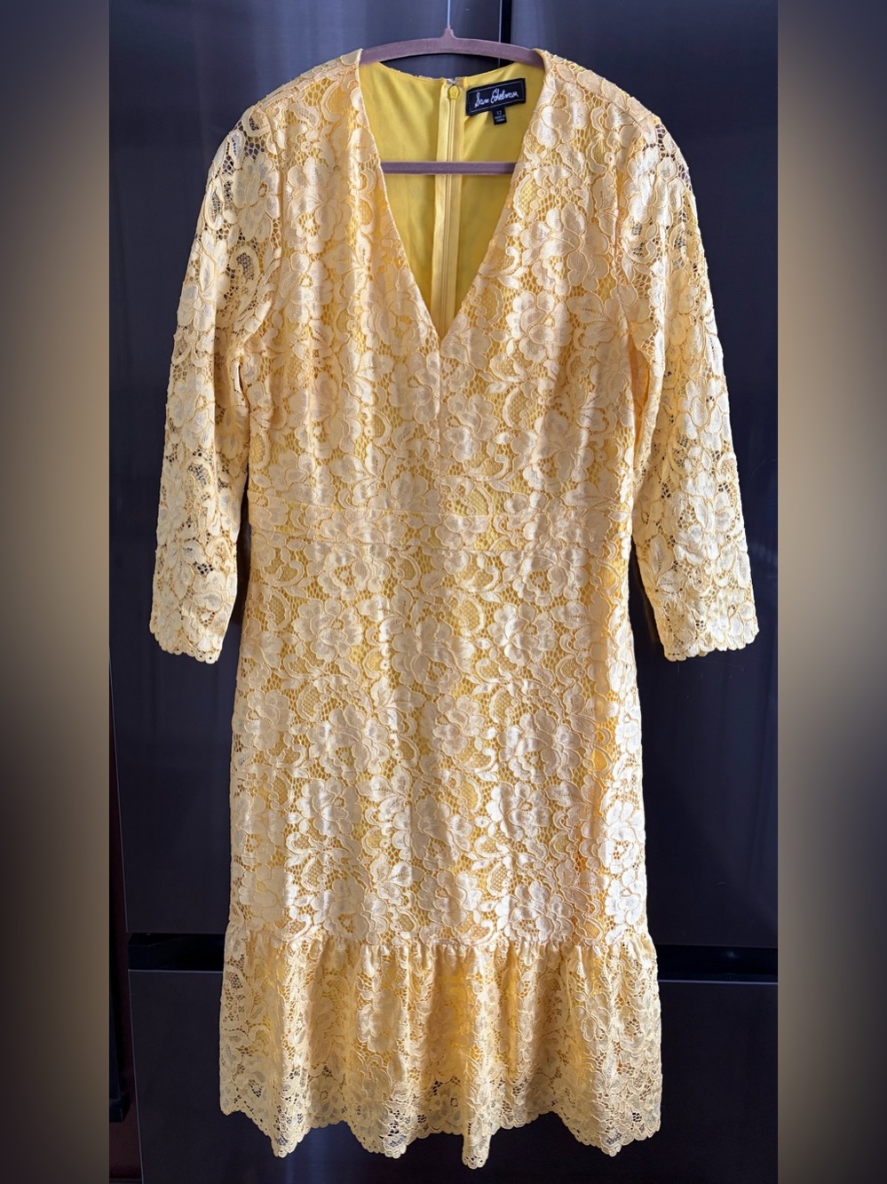 Sam Edelman Romantic Cottage Feminine Lace Deep V-Neck Sheath Dress EUC Sz 12